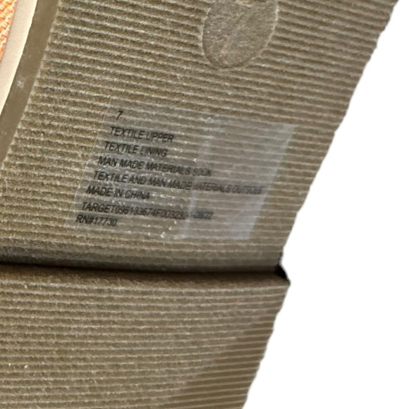 Shade and Shore Slip On Flat Sandal w/Memory Foam-Orange/Tan NWT Size 7 - Picture 11 of 12